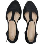 Luoika Women's Wide Width Flat Sandals - Flexible Buckle T-Strap Pointy Toe Cozy Summer Shoes.