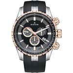 Edox Men's Grand Ocean Stainless Steel Swiss-Quartz Diving Watch with Rubber Strap, Black, 22 (Model: 10226 357RCA NIR)