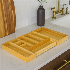 جا قاشقی کشویی چوبی رابروود مدل 9 خانه