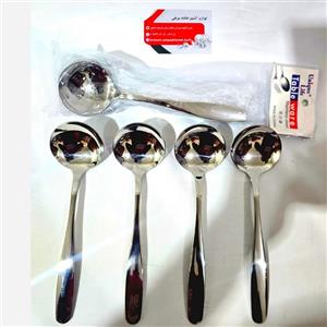 قاشق سوپ خوری استیل نقره ای  برند یونیک اهنربا نگیر ضد زنگ و سیاه شده 