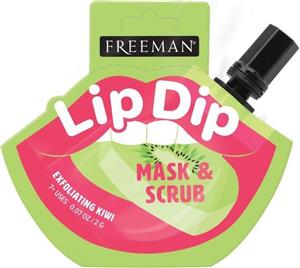 ماسک لایه بردار لب حاوی عصاره کیوی فریمن ۲ گرم | Freeman Lip Dip Mask & Scrub bursting with kiwi fruit