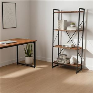 کتابخانه چهار طبقه دیزم مدل مونتاژی LIB_60×140_BRN