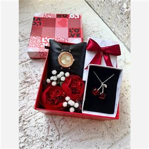 باکس کادو زنانه و دخترانه ساعت و نیمست،جعبه هدیه زنانه و دخترانه مناسب روز مادر تولد روز زن