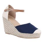 Huiyuzhi Womens Wedge Sandals Ankle Strap Cap Toe Espadrille Wedge Sandal