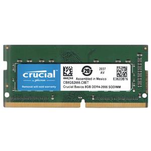 رم لپ تاپ DDR4 تک کاناله 2666 مگاهرتز CL19 کروشیال مدل Basics ظرفیت 8 گیگابایت