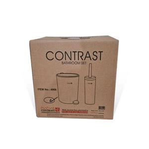 ست سطل و فرچه کنتراست مدل 9900 طرح چوب