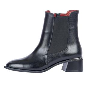 نیم بوت زنانه چرم کروکو مدل ملودی سیگنچر