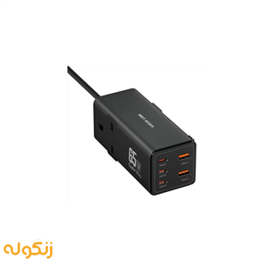 شارژر و چند راهی برق گرین لاین 65 وات مدل Green Lion 7 In 1 GaN 65W Power Strip