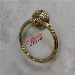 جا حوله آویز هارمونی مدل روشا رنگ طوسی طلایی (جنس پلاستیکabs) 