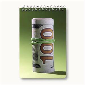 دفتر یادداشت خندالو طرح دلار