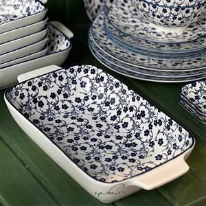 تابه مستطیل بزرگ  گل ابی دنی هوم