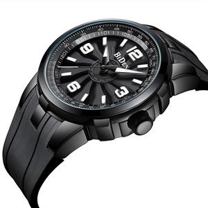 FOVICN Mens Black Watch Sports Watch for Men Fashion Waterproof Wrist Watches Military Date Casual Quartz Analog Watch 