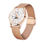 Henry London Unisex Richmond Watch with Analogue Display and Rose Gold Bracelet Strap HL39-LM-0162