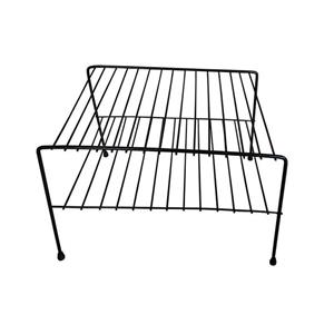 راف فلزی مشکی طبقه فلزی کابینت نظم دهنده کابینت فلزی رنگ مشکی بسته 2عددی