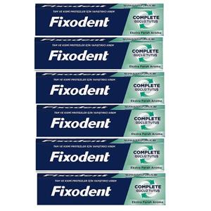 چسب دندان مصنوعی فیکسودنت مدل New Extra Fresh حجم 47 میلی لیتر مجموعه 6 عددی