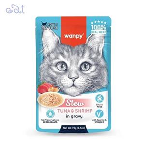 پوچ گربه بالغ ونپی مدل استیو طعم تن و سالمون وزن ۷۰ گرم