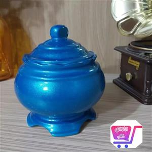 قندان و شکلاتخوری سرامیکی آبی