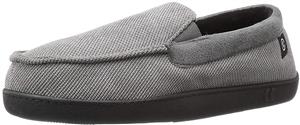 ISOTONER Men's Microsuede Moccasin Slipper with Cooling Memory Foam for Indoor/Outdoor Comfort