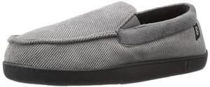 ISOTONER Men's Microsuede Moccasin Slipper with Cooling Memory Foam for Indoor/Outdoor Comfort