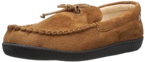 ISOTONER Men's Microsuede Moccasin Slipper with Cooling Memory Foam for Indoor/Outdoor Comfort