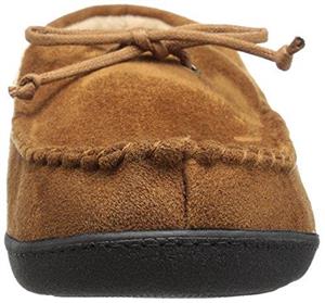 ISOTONER Men's Microsuede Moccasin Slipper with Cooling Memory Foam for Indoor/Outdoor Comfort