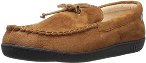 ISOTONER Men's Microsuede Moccasin Slipper with Cooling Memory Foam for Indoor/Outdoor Comfort