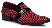 Enzo Romeo Plum05 Men's Dress Loafers Elastic Slip on with Buckle Fashion Shoes