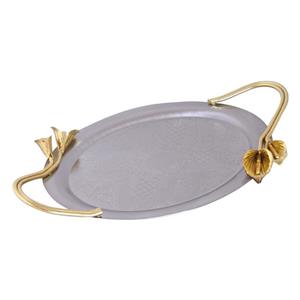 سینی بیضی دسته ارکیده دو تیکه  -22-L-6089-NG