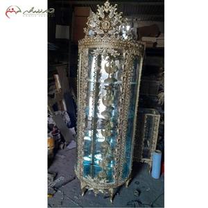 بوفه گرد با آبکاری آلومینیوم پایه دار مدل تاج دار