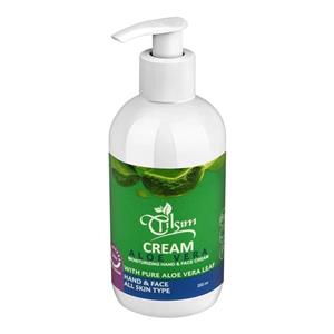 کرم مرطوب کننده دست و صورت تیلسیم مدل Aloe vera مناسب انواع پوست حجم 200 میلی لیتر