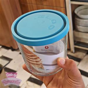 ظرف فریزری شیشه ای استوانه ایگلو برگنوو ایتالیا سایز متوسط(پس کرایه)