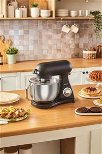 همزن (میکسر) و خمیرزن چدنی کاراجا ترکیه ای اورجینال پاورکست شف نقره ای مات 1800 وات 6.2 لیتر Karaca Powercast Chef