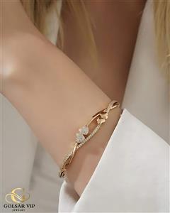 دستبند النگویی قلب پیچی ژوپینگ‌ | کد 373