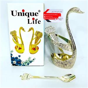 جاقاشقی طرح قو نقره ای برند یونیک رنگ ثابت فلز ابکاری شده