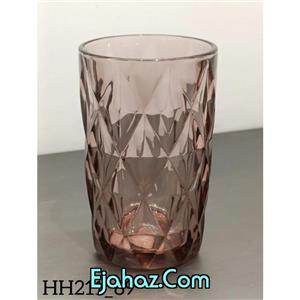 لیوان بلور رنگی دیاموند وارداتی زرشکی