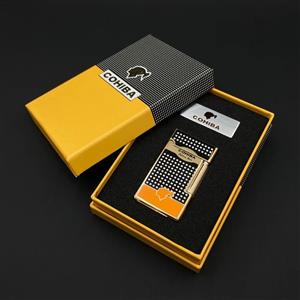 فندک گازی شله کوره‌ای تک شعله مارک کوهیبا طرح دو پونت