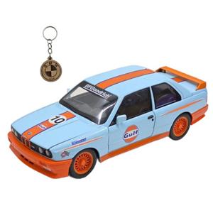 ماکت ماشین ناب سل مدل  بی ام و فلزی چراغدار BMW E30 M3 NAAB002 به همراه جاسوییچی