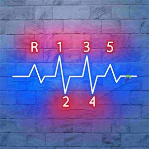 تابلو نئون طرح دنده ماشین