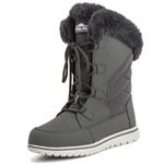 Polar Womens Warm Duck Winter Rain Fleece Snow Waterproof Mid Calf Boots