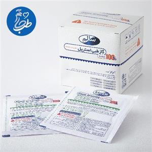 گاز استریل نخ 30 پنبه 10x10 سانت 16 لا سه عددی باریم دار سالم