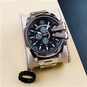 ست ساعت دیزل و حلقه رینگی مردانه رنگ ثابت 