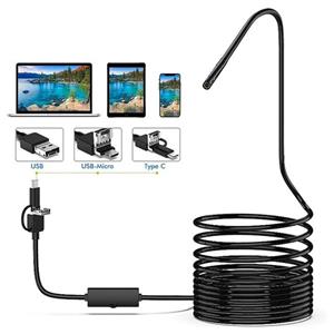 دوربین آندوسکوپی 10متر سیم سخت منعطف با اتصال موبایل و سیستم