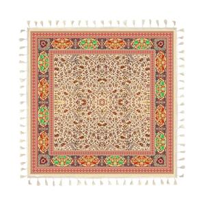 سفره پارچه ای خانگی طرح گل چاپ سنگی