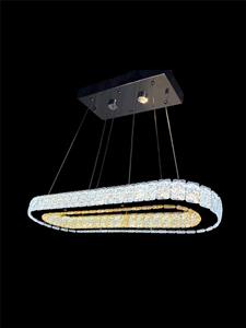 لوستر مدرن مدل لاینر بیضی کریستالی