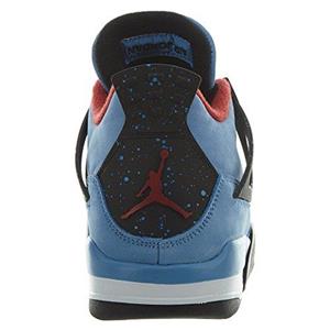 کفش بسکتبال مردانه نایک طرح اصلی Nike Air Jordan 4 Retro SE Grey Mens Cactus Jack University Blue Black Suede Size 11 