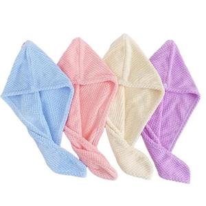 کلاه حوله ای هندی دکمه دار فانتزی کلاه هندی زنانه حمام جادویی میکروفایبر خانه سلام