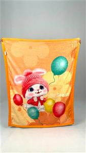 پتوکودک سه بعدی بونیتو طرح خرگوش زمینه نارنجی