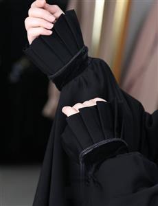 چادر مشکی جده مچ پلیسه طرح شیوا مخملی با ارسال رایگان (آماده سازی 7 روزه)