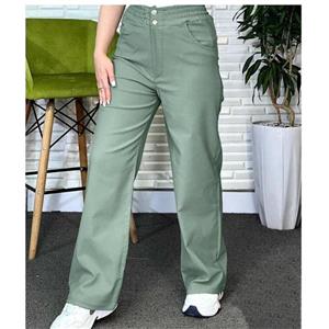 شلوار زنانه نیم بگ کتان رنگی شیکلند 