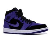 Jordan Air 1 Mid Basketball Shoes (M12/ W13.5, Black/Dark Concord/White)